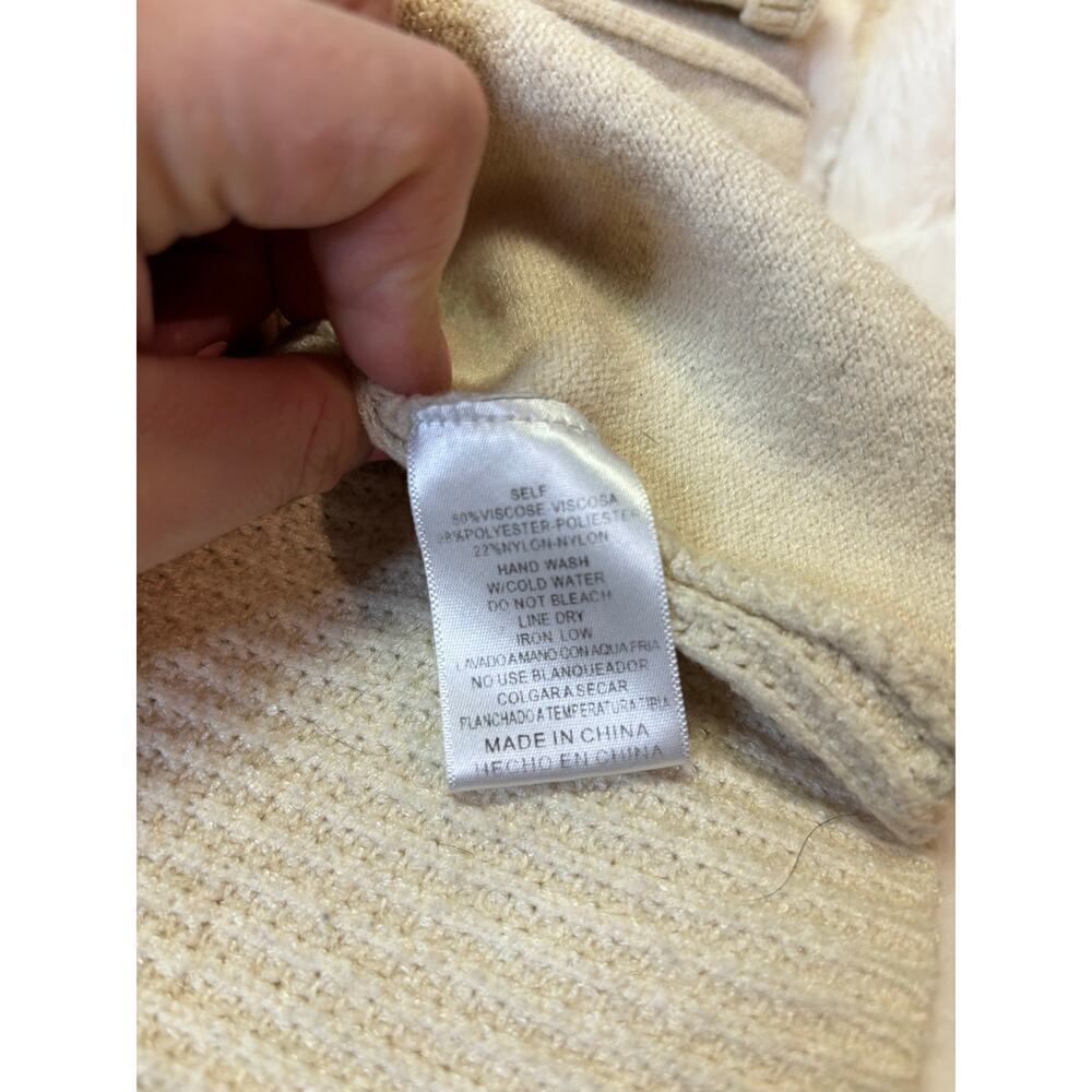 Listicle, Oatmeal Colored, Women's Medium Cardigan, Ivory \ Off-White - Picture 7 of 7